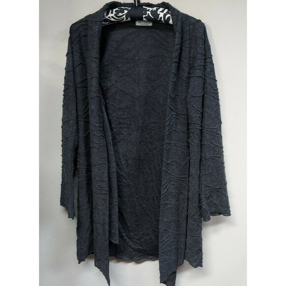 Vine Street Womens Small Acrylic Wool Blend Knit Drape Duster Cardigan Sweater - Picture 1 of 7